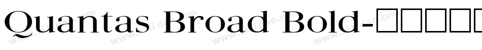 Quantas Broad Bold字体转换